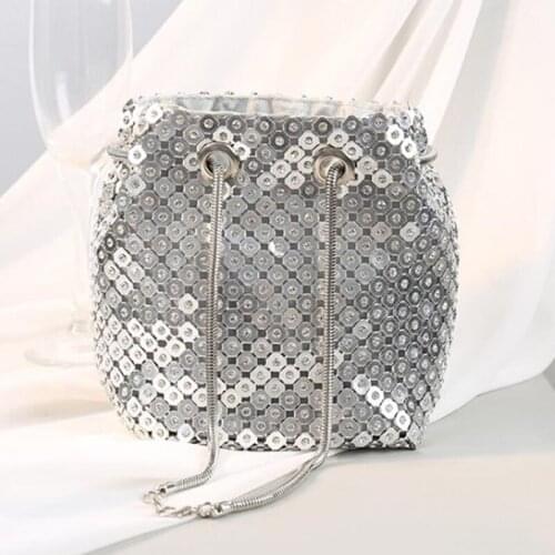 Gold Metal Shoulder Women Purse Long Chain Phone Handbag New Fashion Female Wedding Bridal Clutches Mini Minaudiere Purses