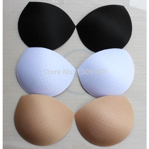 10 pairs/lot Removable Bra Pads Foam Push Up Bra Cups Swimsuit Padding Inserts Bikini Breast Lifter Black Nude Free Shipping