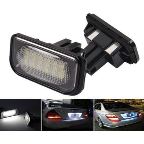 2pcs 18 LED license plate light No Error For Benz W203 4D Seda w211 w219