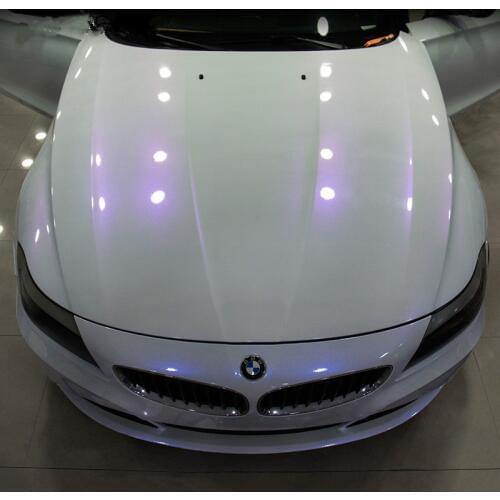 2pcs 50*150cm White Car Body Film Color Change White to Purple Blue Vinyl Wrap Protective Car Styling Stickers