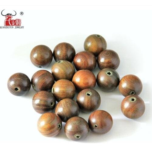 30Pcs/Lot Verawood Wood Beads 20mm 18mm 15mm 12mm 10mm Round Wooden Beads For Jewelry Making,High-grade Hardwood Beads
