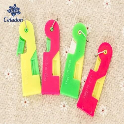 5pcs Automatic Sewing Knitting Needles Device Threader Thread Guide Sewing Tools Color Send By Random Sewing Accessories