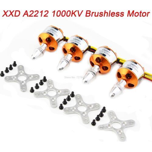 1PCS/2PCS/4PCS XXD A2212 2212 1000KV Brushless Motor for F450 S500 Quad rotor Multi-copter and RC Aircraft