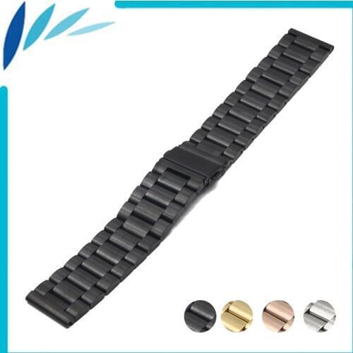 Stainless Steel Watch Band 18mm 20mm 22mm for Breitling Folding Clasp Strap Quick Release Loop Belt Bracelet Black Silver