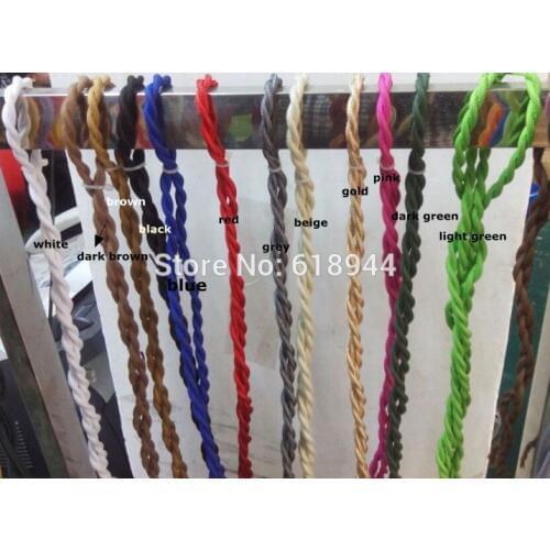 Colorful Vintage Lamp Cord Twisted Electrical Wire Antique Light Lamps Diy Accessories Decoration Lamp Cables 110/220V