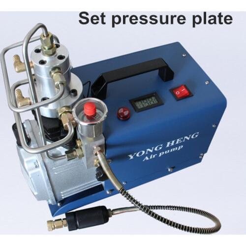 220V Adjustable Auto-Stop 4500PSI 300Bar 30MPA Electrical High Pressure Air Compressor Inflator PCP Rifle Airgun Scuba Air Pump