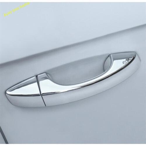 Lapetus Exterior Refit Kit Chrome Door Handle Protective Cap Stripes Cover Trim 8 Piece For Volkswagen T-Roc T Roc 2018 - 2021