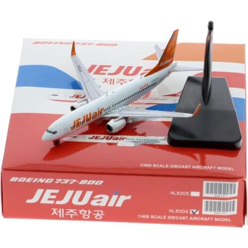 1:400 Alloy Collectible Plane JC Wings XX4198 Jeju Air Boeing 737-800 Diecast Aircraft Jet Model Reg#HL8304 With Stand