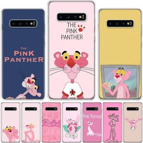 Korea Pink Panther cartoon Phone Case For Samsung Galaxy A51 A71 A50 A70 A80 A90 A01 A6 A7 A8 A10 A10S A20S A20E A30 A40 Plus Co