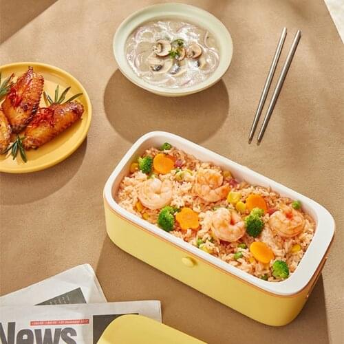 Electric heating lunch box 1L self-heating steaming rice cooking hot dishes artifact, insulation can be plugged in