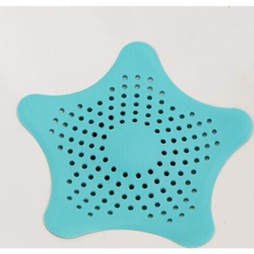 Hot sell New kitchen silicone five-pointed star sink filter bathroom sucker floor drains shower hair sewer