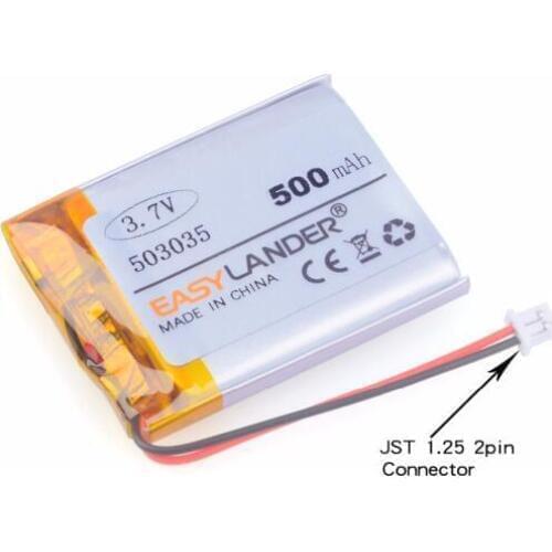 053035 3.7V 500mAh Rechargeable Li Polymer Li-ion Battery For Bluetooth Headset GPS PSP navigation MP3 MP4 MP5 DVR 503035