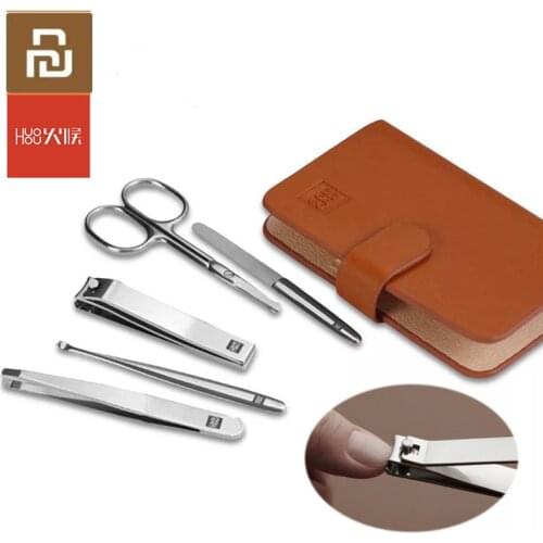 Youpin Huohou Nail Clipper Stainless Nose Hair Trimmer Portable Travel Hygiene Kit Nail Cutter for Xiaomi Mijia Tool Sets