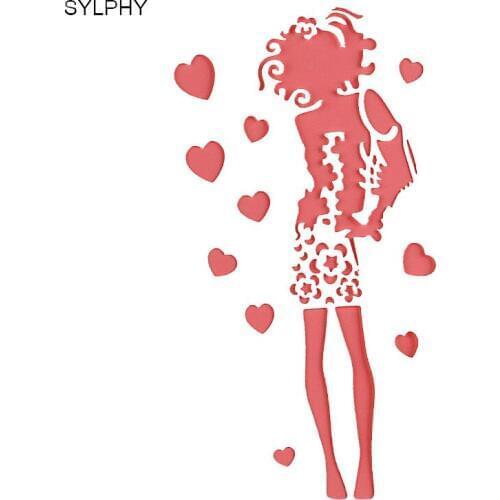 SYLPHY Fashion girl Cake Design Plastic Cake Stencil Spray Flower Mould Cake Decorating Sugarcraft Tools Bakeware