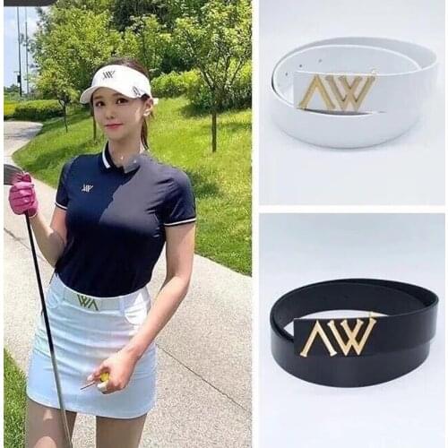 A-NEW Fashion Golf Belt Couple Mens And Womens Same Style Leather Belt