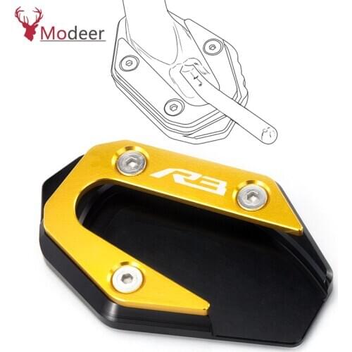 Motorcycle Accessorie Sidestand Foot Enlarger For Yamaha YZFR3 YZF R3 2015 2016 2017 2018 2019 2020 Side Stand Enlarge Kickstand