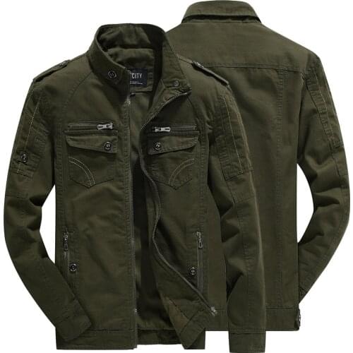 Men Jacket Autumn Military Cotton Pilot Jacket Coat Army Mens Bomber Jackets Cargo Flight winter Jacket Male Plus Size 5XL 6XL