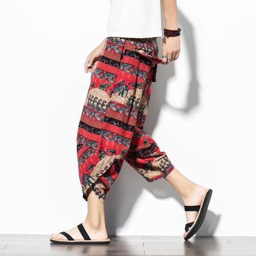 Pants mens jogging pants, Japanese streetwear Chinese style casual mens harem pants mens jogging pants mens fitness pants me