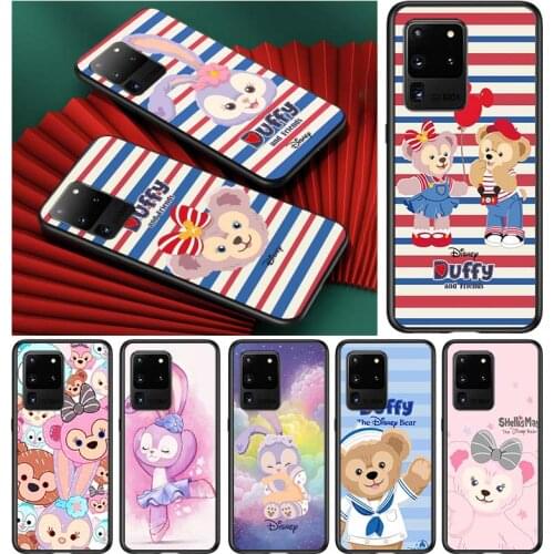 Duffy Disney Bear Cute for Samsung S20 FE Ultra Plus A91 A81 A71 A51 A41 A31 A21 A11 A72 A52 A42 A22 Soft Black Phone Case