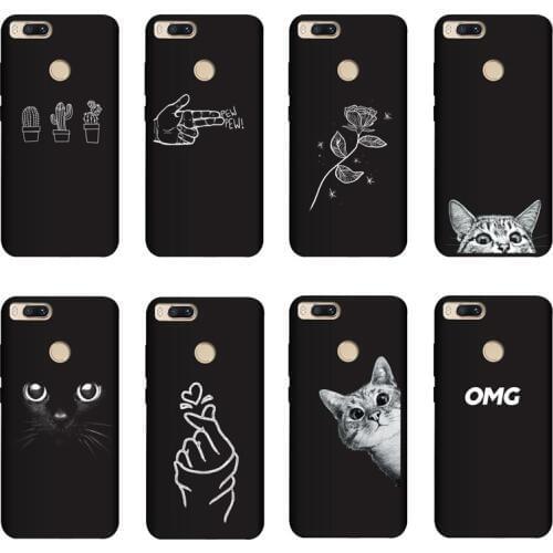 QAQsam 5.5" Soft Silicone For Xiaomi MiA1 Mi 5X Xiao Mi A1 Case Cover Painting Matte Phone For Xiaomi Mi A1 Cases Funda