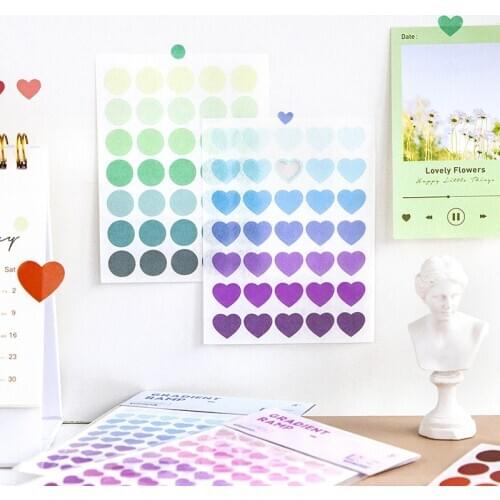 117 Pcs Colored Round Dot Stickers Circle Dot Labels Fresh Color Labels for Planner Scrapbooking Diary Deco