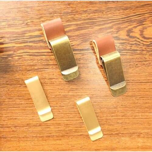 5 pcs/bag 2019 Newest Creative retro full copper metal clip Travel notebook accessories leather brass clip