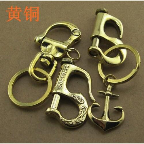 New High Quality 100% Real Brass Copper Metal Swivel Clips Snap Hook 2pcs DIY Craft Horse Dog Cow Leashes Bag Accessories
