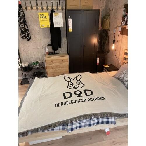 Dod Black Rabit camping blanket sofa coveroutdoor picnic mat geometry tapestry plaid rug