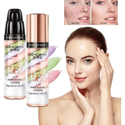 Hot Sale Face Base Primer Liquid Shrink Pore Facial Moisturizer Lasting Oil Control Matte Foundation Concealer Makeup TSLM1