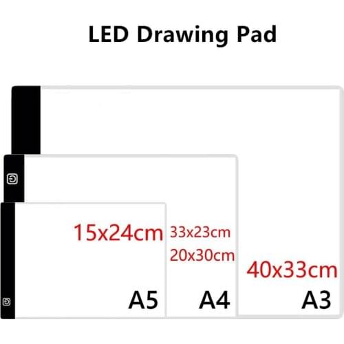 A3 A4 A5 LED Drawing Tablet Digital Graphics Pad USB LED Light Pad Copy Board Electronic Art Graphic Painting Writing Table