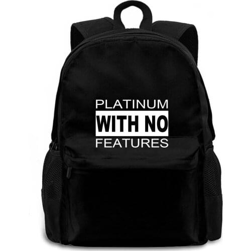 PLATINUM NO FEATURES J COLE KENDRICK GOOD MUSIC KANYE WEST HIP HOP RAP Design women men backpack laptop travel school adult