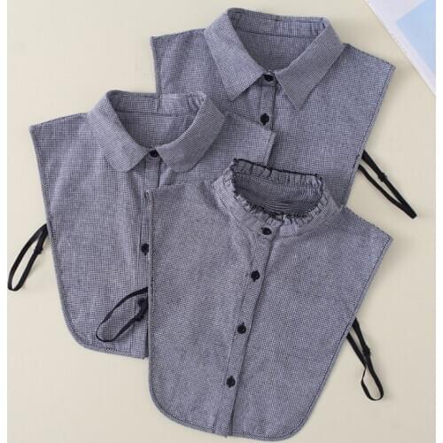 Detachable False Collar Shirt Fake Collar Colourful Diamonds Faux Womens Chiffon Fake Collar Solid Shirt Beads White False Coll