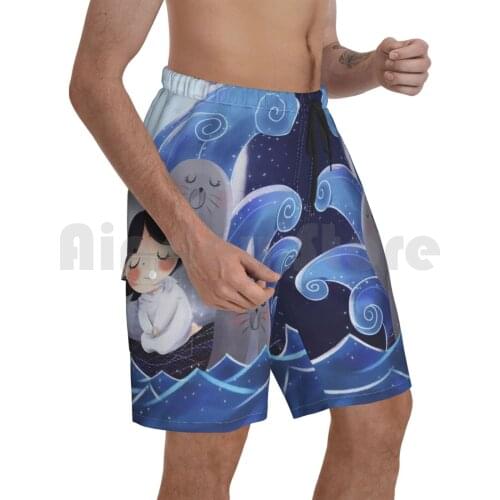 Song Of The Sea Beach Shorts Men Beach Pants Swim Trunks Songofthesea Pretty Cute Sea Selkie Movie