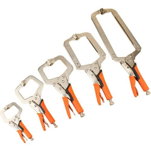 MC-010102 C Type D-type Crimping Pliers Square Mouth Rubber Handle Wood Working Fast Pliers