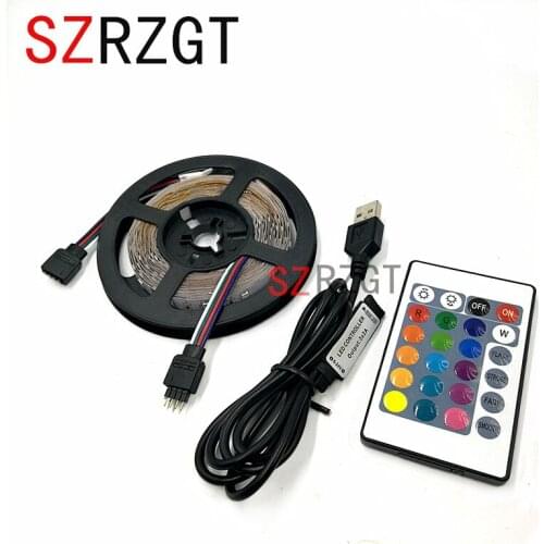 USB Powered DC 5V LED Strip light 2835 RGB Waterproof Tape LED Lamp 1M 2M 3M 4M 5M TV Background Lighting