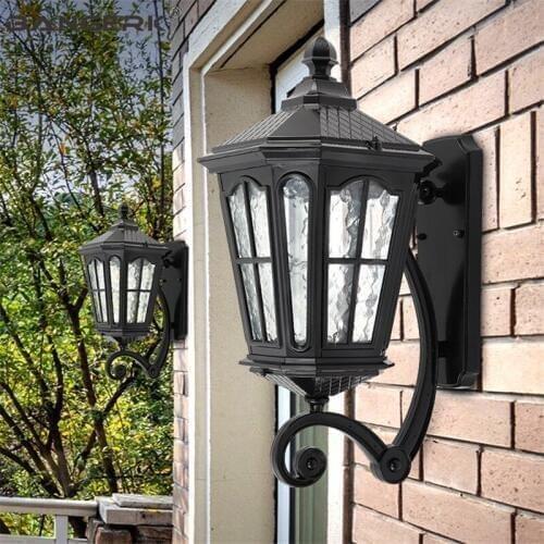 Waterproof Antirust LED Wall lamp E27 European Outdoor Sconce Wall Lights Lighting For Garden Porch Aisle Aluminum Luminaire