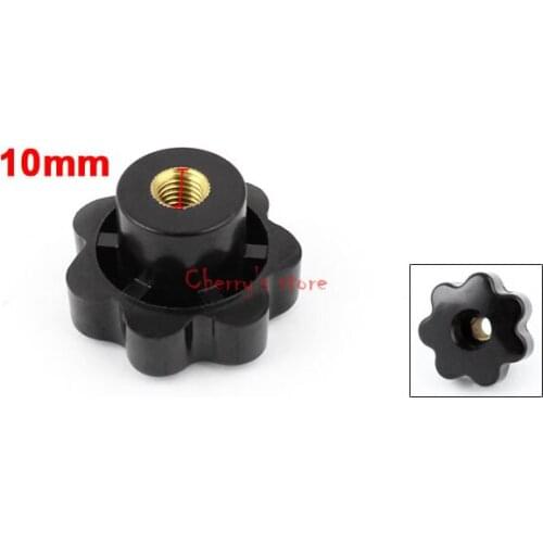 Most Favorable Wholesale Price 10 Pcs/lot 50mm Dia M10 Thread Screw On Type Black Plastic Star Head Clamping Knob Grip