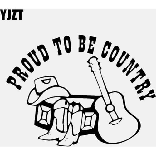 YJZT 17.9CM*13.2CM Personality Vinyl Motorcycle Proud To Be Country Car-styling Decal Car Sticker C11-1563