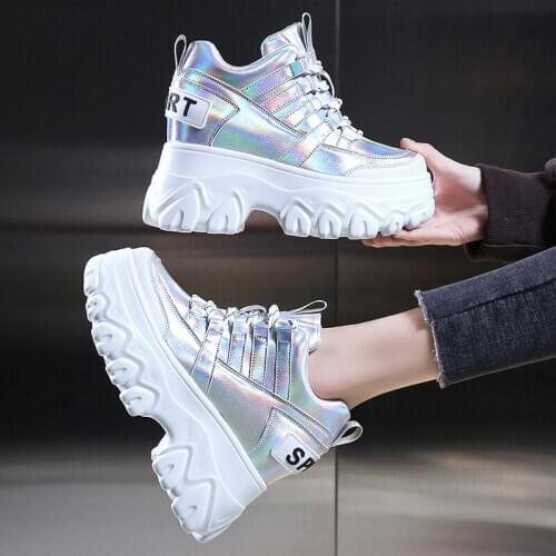 Womens Chunky Sneakers 2021 Fashion Brand Design Women Platform Trainers Casual Woman Bling Dad Shoes Ladies Footwear Red Shoes