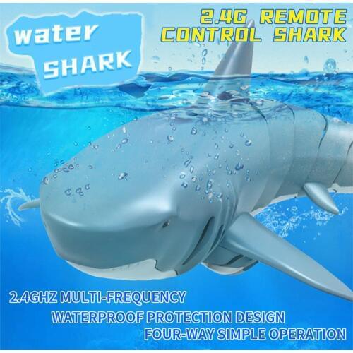 2.4G 1:16 RC Shake Waterproof Simulation Durable Boat Radio Remote Control Model electric Water RC animals Toys For Children