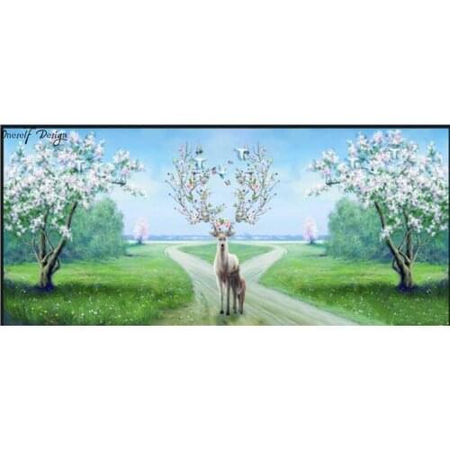 2018Christmas 5D DIY Diamond Painting Nordic Elk Cross Stitch Full Round Diamond Embroidery Home Decor Accessories Wall Sticker