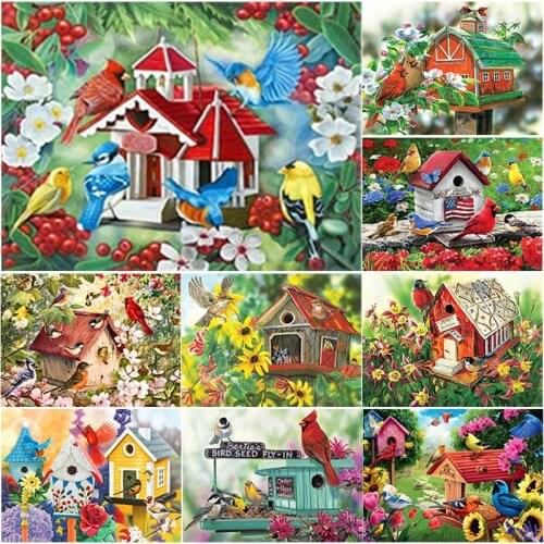 New 5D DIY Landscape Diamond Painting Birds Nest Diamond Embroidery Cross Stitch Full Square Round Drill Manual Gift Home Decor