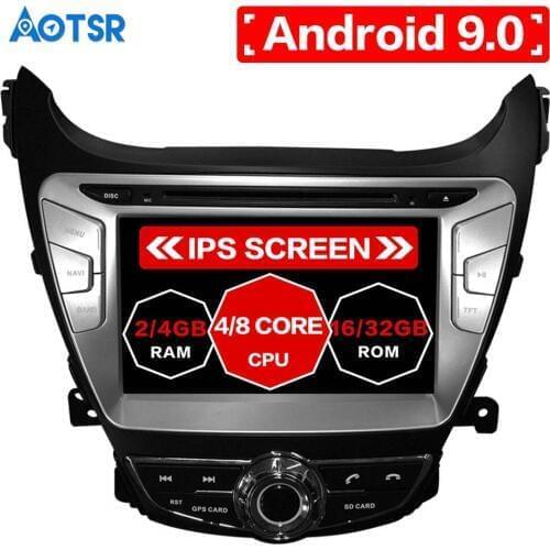 Aotsr Android 9.0 GPS navigation Car DVD Player For Hyundai Elantra 2011-2013 multimedia Headunit radio player recorder stereo