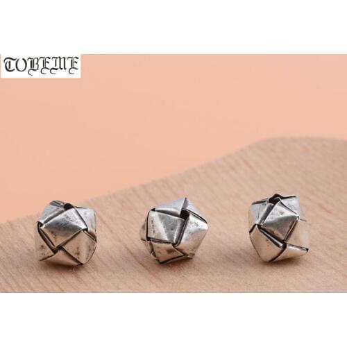 Handcrafted 100% 925 Silver Beads Thai Silver Jewelry Beads Vintage Sterling Silver Jewelry Finding Beads DIY Bracelet