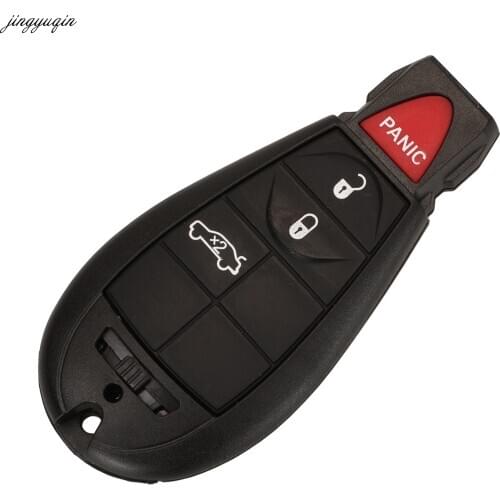 Jingyuqin 10pcs Remote Car Key Case Shell For Jeep Grand Cherokee Chrysler 300 Town Country Dodge Journey 4B w/ Battery Cover