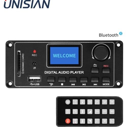 UNISIAN Digital Audio Player Bluetooth USB SD BT FM AUX Line in Music MP3 Player 128*64 DOTS LCD Audio Decoder Board Module