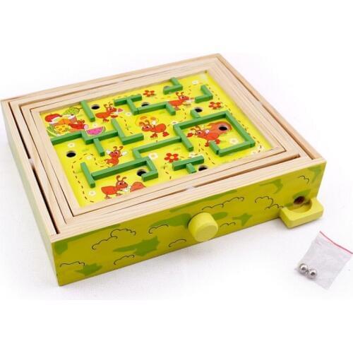 Fly AC Wooden Labyrinth Puzzle Maze Game Education toys for children Birthday Gift