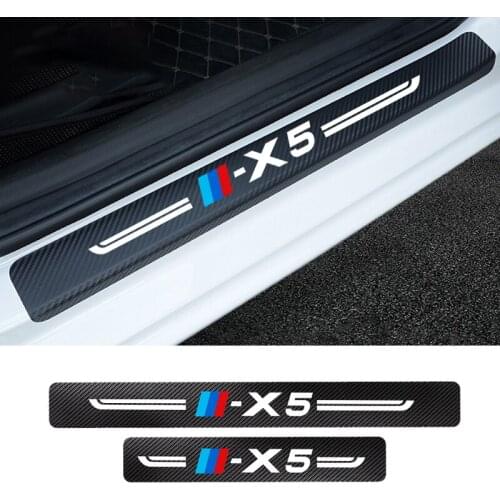 For BMW X5 G05 G06 G07 2019 Car Door Sill Sticker Anti Scratch Carbon fiber Trunk Protection Threshold Protection Accessories