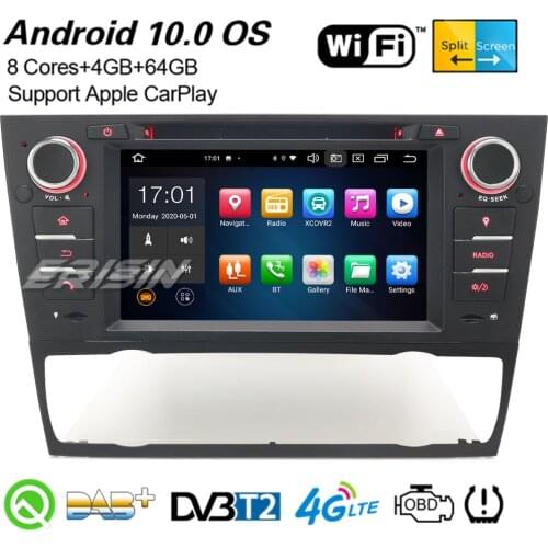 Erisin 8167 8-Core Android 10.0 Car Stereo CarPlay OBD2 DAB+ Navi WiFi BT TPMS DVB-T2 DVR DSP GPS For BMW 3er M3 E90 E91 E92 E93