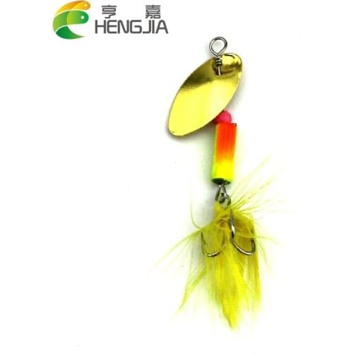 HENGJIA hard metal spinnerbaits vibration sinking spinner spoons blade sequins pesca fishing tackles 1pc